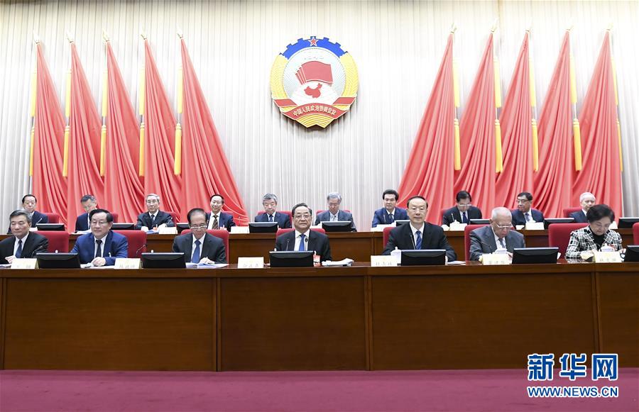 1月22日，政協(xié)第十二屆全國委員會常務(wù)委員會第二十四次會議在北京開幕。全國政協(xié)主席俞正聲出席開幕會。 新華社記者 燕雁 攝