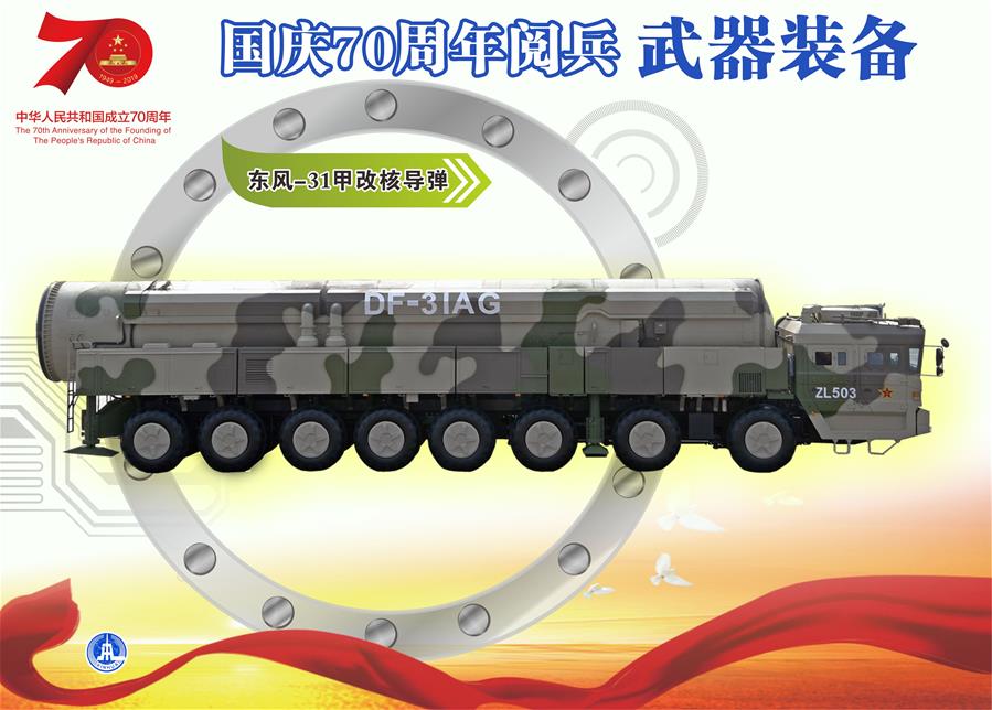 （圖表）[國慶70周年]國慶70周年閱兵&mdash;&mdash;武器裝備（東風-31甲改核導(dǎo)彈）
