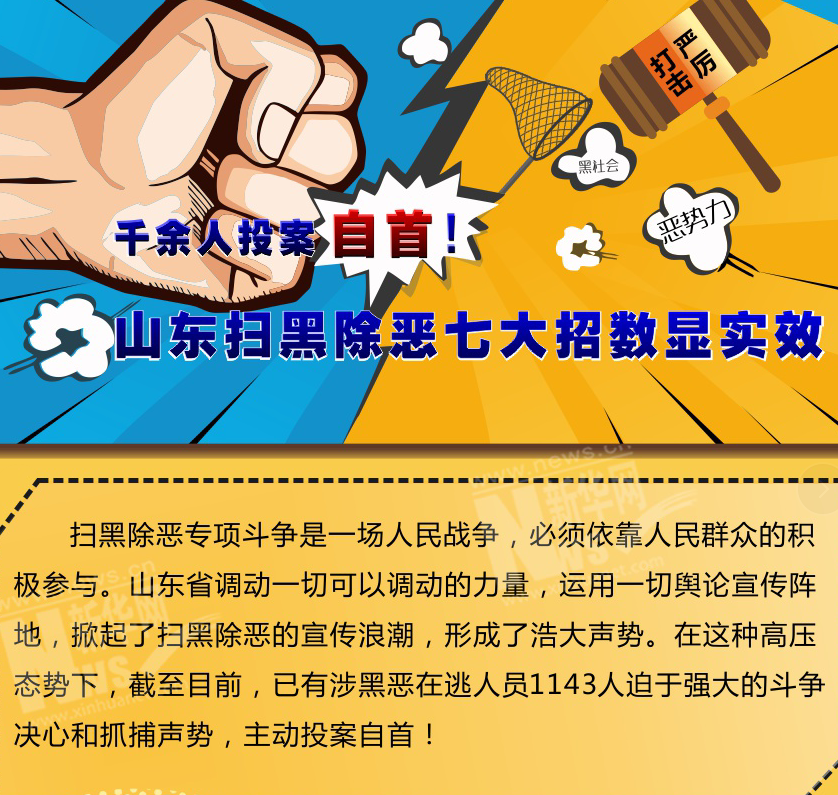 千余人投案自首！山東掃黑除惡七大招數(shù)顯實(shí)效