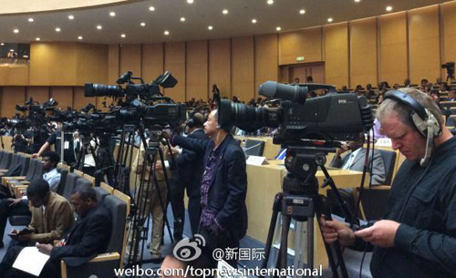 李克強即將在非盟總部發(fā)表演講，請柬&ldquo;一柬難求&rdquo;。圖片來源：&ldquo;新國際&rdquo;微博。