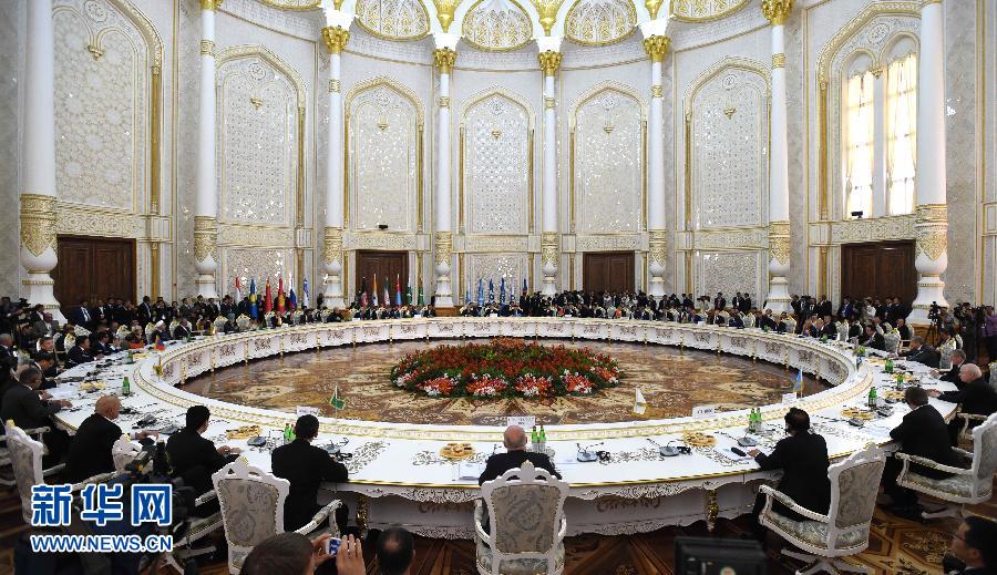 9月12日，上海合作組織成員國元首理事會第十四次會議在塔吉克斯坦首都杜尚別舉行。國家主席習(xí)近平出席會議并發(fā)表重要講話。新華社記者馬占成攝 