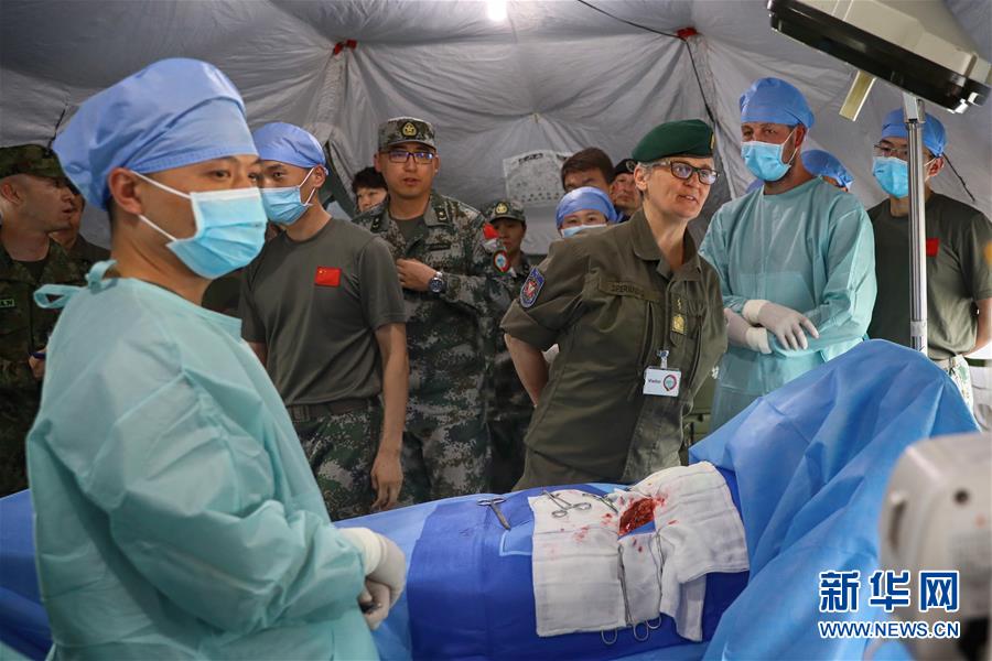 （國際）（3）多國軍官觀摩中德&ldquo;聯(lián)合救援-2019&rdquo;衛(wèi)勤實(shí)兵聯(lián)合演習(xí)