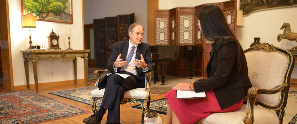 意大利駐華大使：期待中意合作更深入、更全面