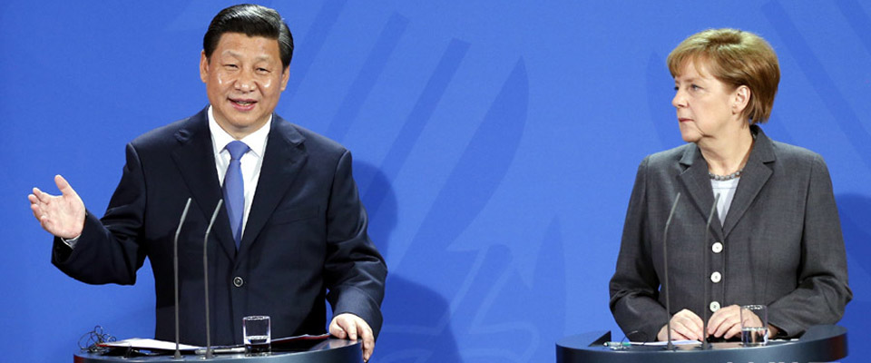 習(xí)近平與德國總理默克爾共同會見記者