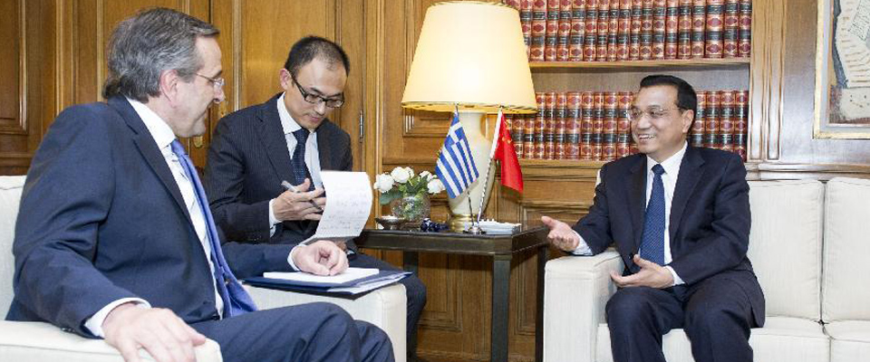 李克強同希臘總理薩馬拉斯舉行會談